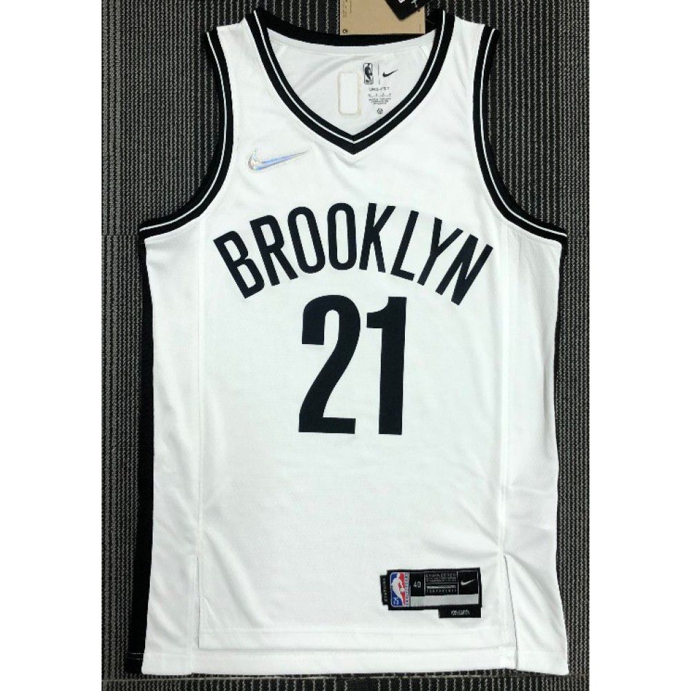 Men's Brooklyn Nets LaMarcus Aldridge #21 White 2021 Swingman NBA Jersey - Icon Edition-Pro Kit Vault | Brand New 26/27 Sports Jerseys